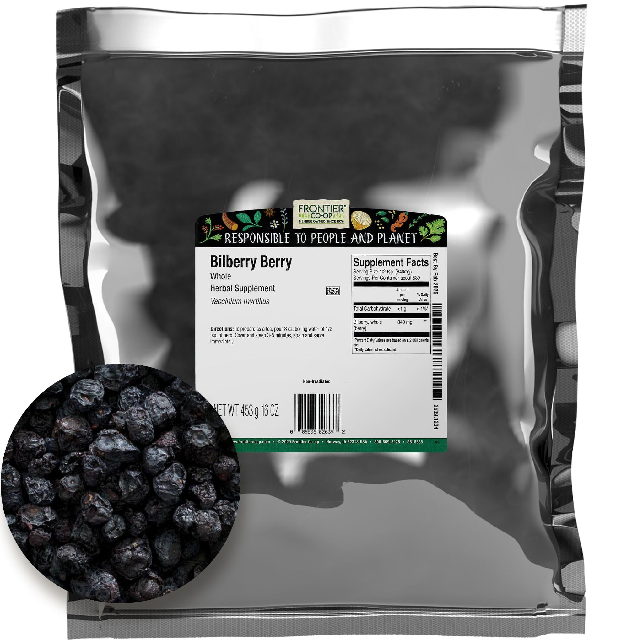 Amazon.com : Frontier Bulk Bilberry Berry Whole, 16 Ounce